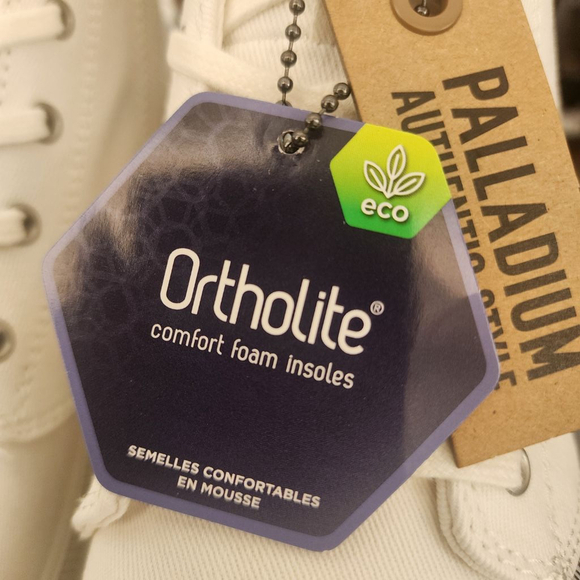 Palladium Size 8.5. Women's Pallabase Twill High Top Sneakers Star White New. - Picture 8 of 8